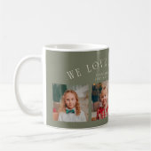 We Love You Grandma 4-Photo Sage Green コーヒーマグカップ (左)