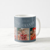 We Love You Grandma 4-Photo Slate Blue コーヒーマグカップ (正面右)