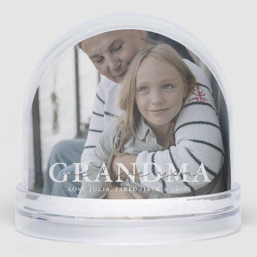 We Love You Grandma Custom Snow Globe (正面)