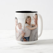 We Love You Grandma Elegant script Custom Photo ツートーンマグカップ (正面右)