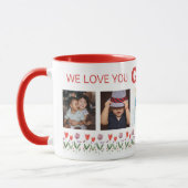 We love you Grandma Flowers 5 Photos Keepsake マグカップ (左)