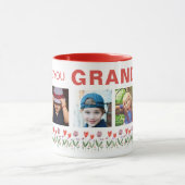 We love you Grandma Flowers 5 Photos Keepsake マグカップ (中央)