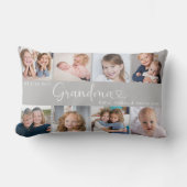 We Love You Grandma Photo Collage Heart Script ランバークッション (正面)