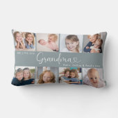 We Love You Grandma Photo Collage Heart Script ランバークッション (裏面)