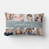 We Love You Grandma Photo Collage Heart Script ランバークッション (正面)