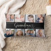 We Love You Grandma Photo Collage Heart Script ランバークッション (ブランケット)