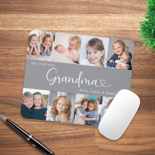 We Love you Grandma Script 8 Photo Modern マウスパッド
