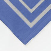 "We Love You GRANDPA"名前をカスタムするブルーとホワイト フリースブランケット (角)