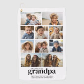 We Love You Grandpa - 10フォトコラージュ – モダン ゴルフタオル (正面)