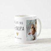 We Love You Grandpa 2 Photo Collage Father's Day コーヒーマグカップ (正面右)