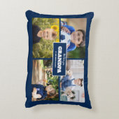 We Love You Grandpa 4 Photo Navy Blue アクセントクッション (裏面(縦))