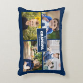 We Love You Grandpa 4 Photo Navy Blue アクセントクッション (正面(垂直))