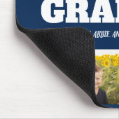 We Love You Grandpa 4 Photo Navy Blue マウスパッド (コーナー)