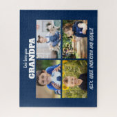 We Love You Grandpa 4 Photo Navy Blue 16x20 ジグソーパズル (縦)