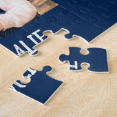 We Love You Grandpa 4 Photo Navy Blue 16x20 ジグソーパズル (側面)