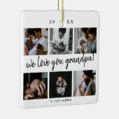 We Love You Grandpa 6モダン Photo祖父様 セラミックオーナメント (右)