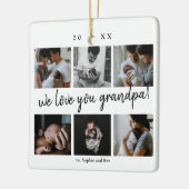 We Love You Grandpa 6モダン Photo祖父様 セラミックオーナメント (左)