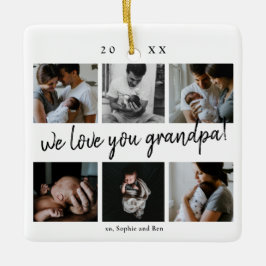 We Love You Grandpa 6モダン Photo祖父様 セラミックオーナメント