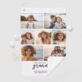 We Love You Grandpa - 7フォトコラージュ – モダン ゴルフタオル (インサイチュ)