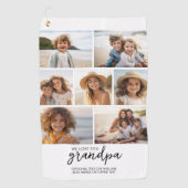 We Love You Grandpa - 7フォトコラージュ – モダン ゴルフタオル (正面)
