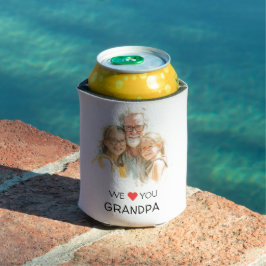 We Love You Grandpa Can Cooler | Custom Photo 缶クーラー