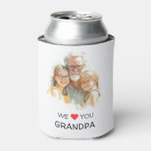 We Love You Grandpa Can Cooler | Custom Photo 缶クーラー (缶正面)