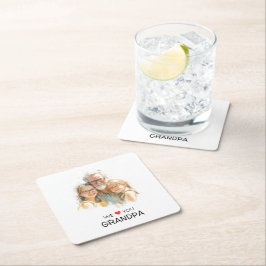 We Love You Grandpa Paper Coaster | Custom Photo スクエアペーパーコースター