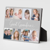 We Love You Great Grandma Photo Collage Heart フォトプラーク (側面)