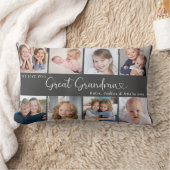 We Love You Great Grandma Photo Collage Heart ランバークッション (ブランケット)