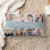 We Love You Great Grandma Photo Collage Heart ランバークッション (ブランケット)