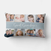 We Love You Great Grandma Photo Collage Heart ランバークッション (正面)
