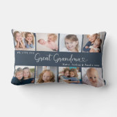 We Love You Great Grandma Photo Collage Heart ランバークッション (裏面)