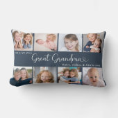 We Love You Great Grandma Photo Collage Heart ランバークッション (正面)