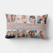We Love You Great Grandma Photo Collage Heart ランバークッション (裏面)