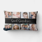We Love You Great Grandma Photo Collage Heart ランバークッション (正面)