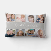 We Love You Great Grandma Photo Collage Heart ランバークッション (裏面)