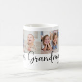 We Love you Great Grandma Script 4 Photo Modern コーヒーマグカップ (中央)