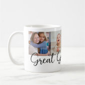 We Love you Great Grandma Script 4 Photo Modern コーヒーマグカップ (左)