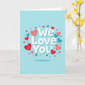 We Love You Heartfelt Card カード (黄色い花)