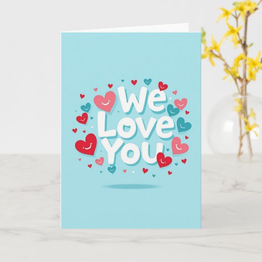 We Love You Heartfelt Card カード (黄色い花)