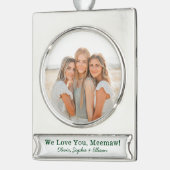 We Love You Meimmaw写真 シルバープレートバナーオーナメント (左)