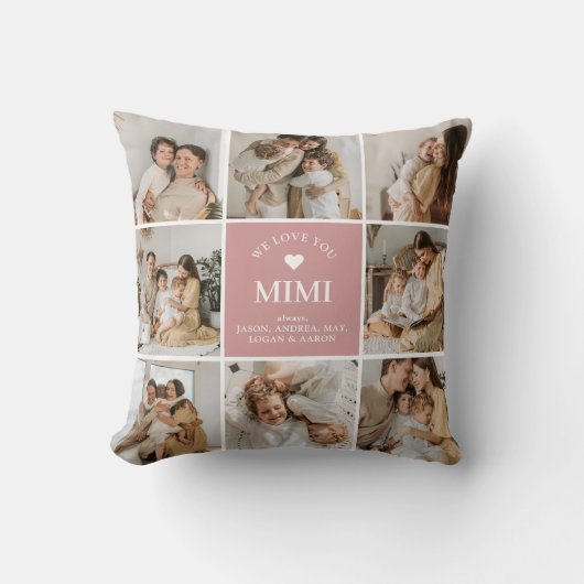 We Love You Mimiフォトパーソナライズされた装飾用クッション クッション (正面)