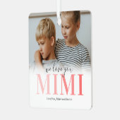 We Love You Mimi 2フォトクリスマス メタルオーナメント (正面左)