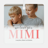 We Love You Mimi 2フォトクリスマス メタルオーナメント (正面)