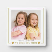 We Love You Mimi Grandkids写真パーソナライズされた フォトプラーク (正面)