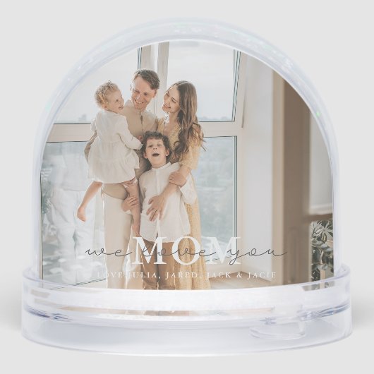 We Love You Mom Custom Snow Globe (裏面)