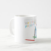 We Love You Mom Hand-Drawn Crayon Art コーヒーマグカップ (正面左)