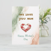 We Love You Mom Mother's day gift シーズンカード (スタンド正面)