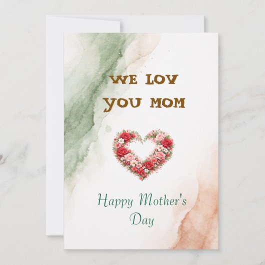 We Love You Mom Mother's day gift シーズンカード (正面)