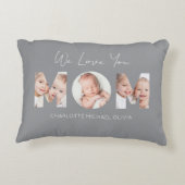 We Love You Mom Photo アクセントクッション (裏面)